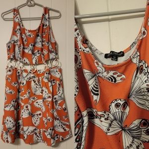 Cool 60s Mod Style Shift Dress with Cut-out Rings - Stretchy, 1X